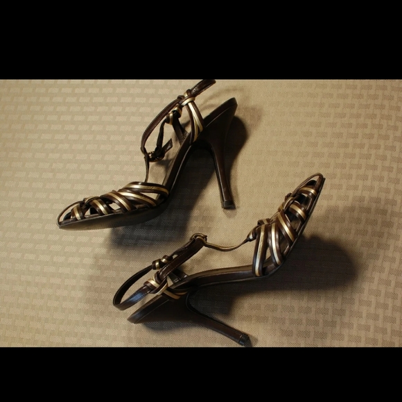 BCBGirls Brown Leather Sandals - Picture 3 of 8